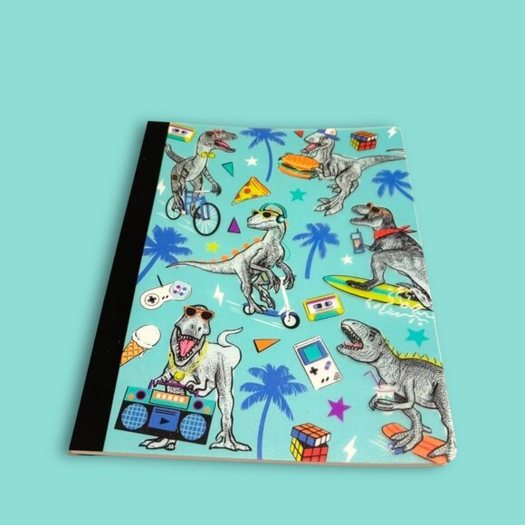 T-Rex Surfing & Skateboard Ring Binders, Dino Composition, 2 Mead 5 Star Folders - Picture 4 of 12